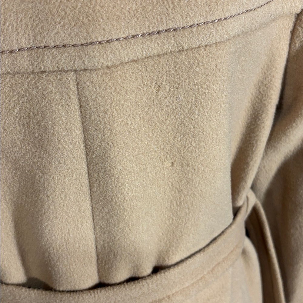 Vintage 70s Roos/Atkins Women’s Cashmere/Wool Blend Belted Coat in Camel - Picture 5 of 10